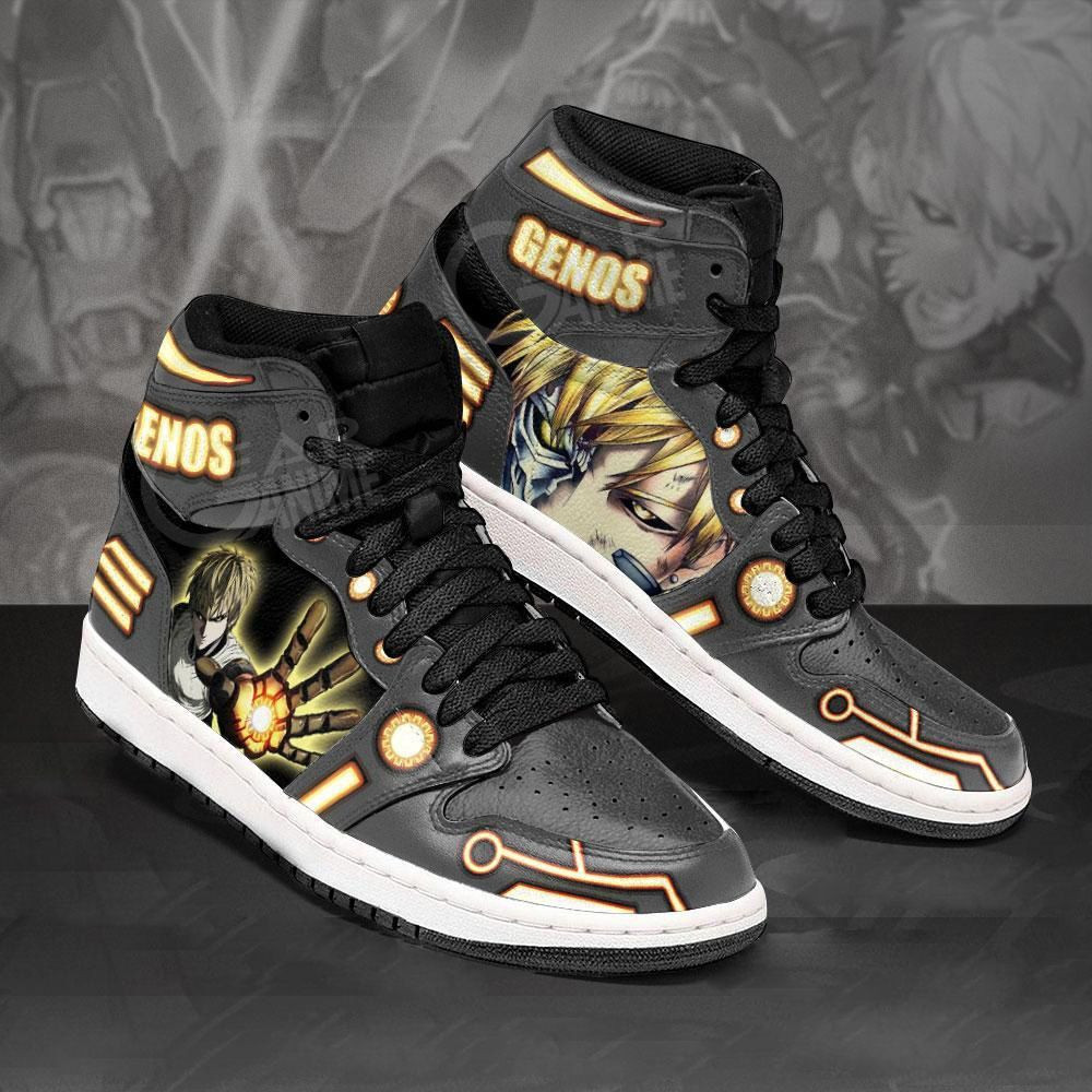 Genos One Punch Man Anime 1 High Top Air Jordan Sneaker, Air Jordan Hightop