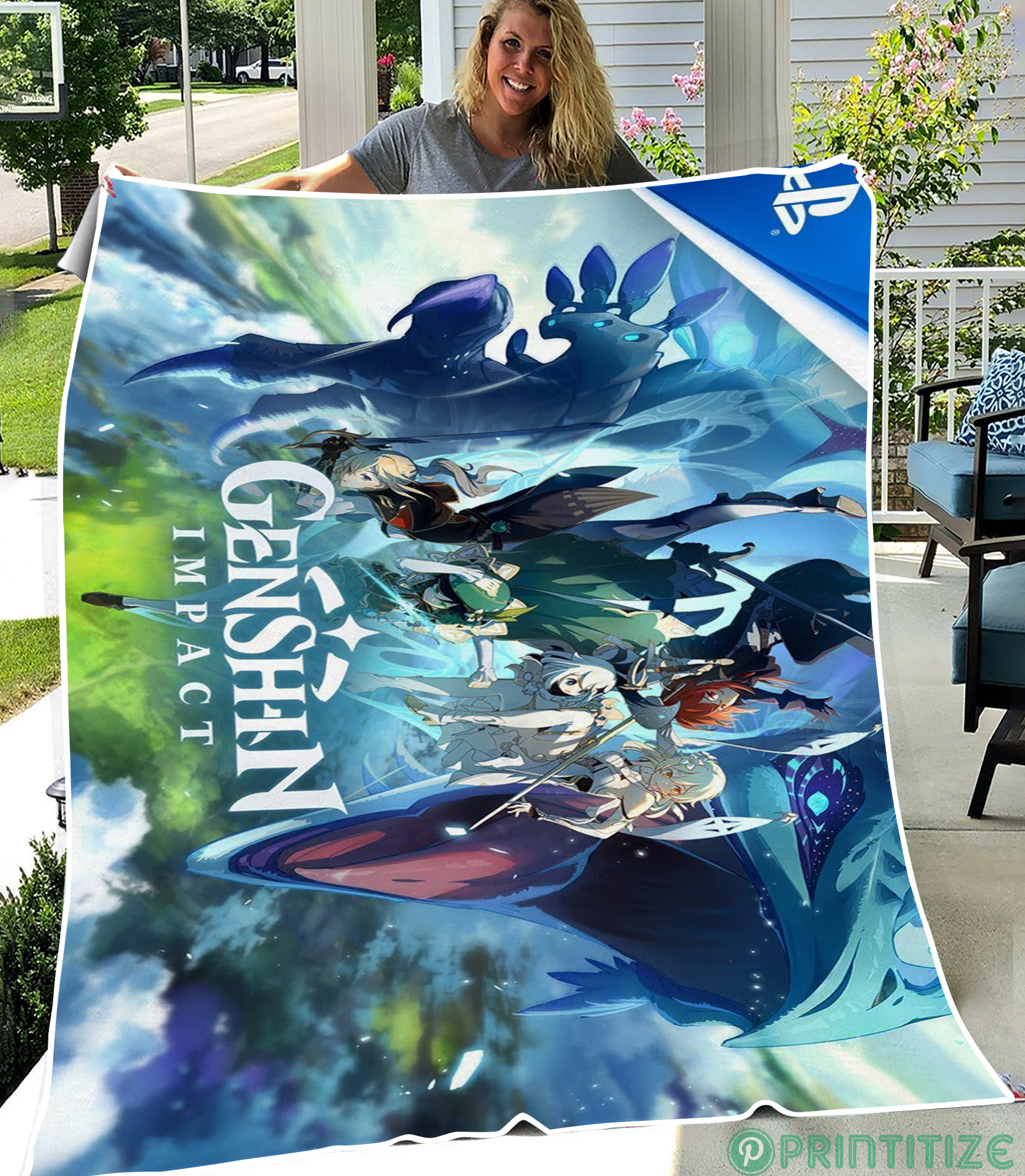 Genshin Impact Player Fleece Blanket