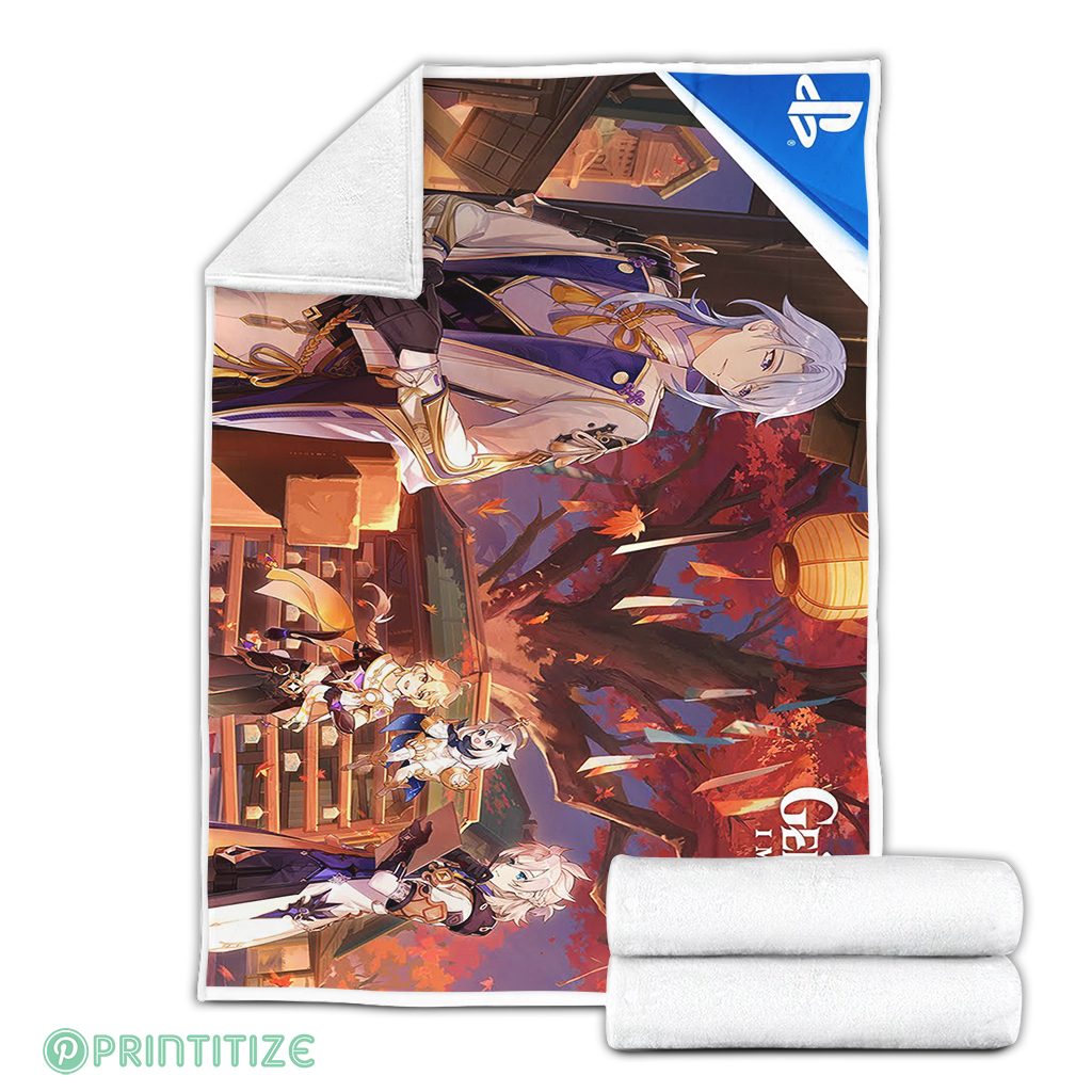 Genshin Impact Zephyr Of The Violet Garden Fleece Blanket