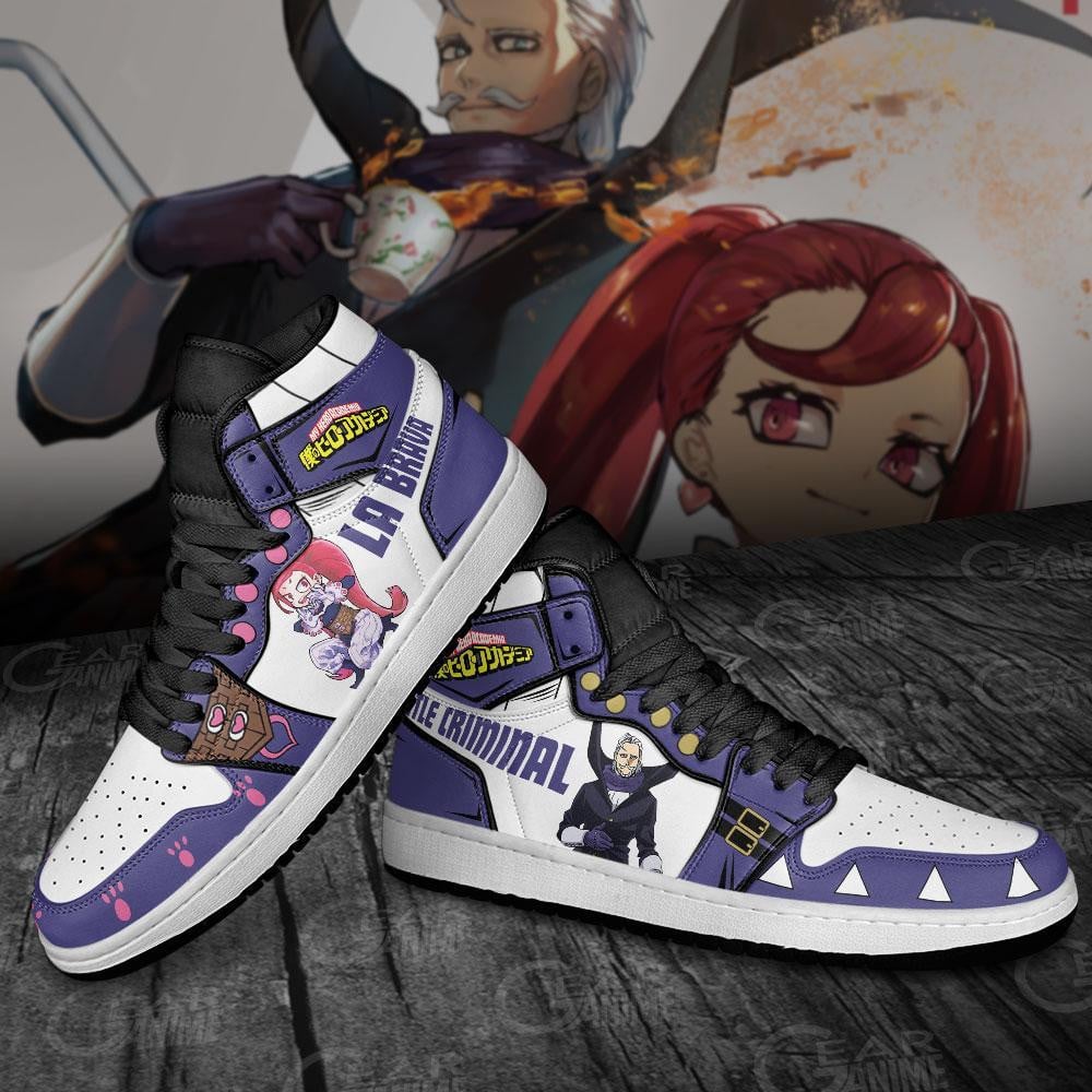 Gentle Criminal And La Brava JD1s Sneakers MHA Anime Shoes, Air Jordan Hightop