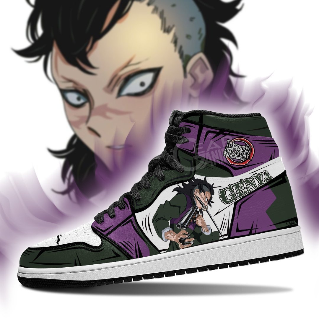 Genya Shinazugawa JD1s Sneakers Anime Demon Slayer Shoes, Air Jordan Hightop