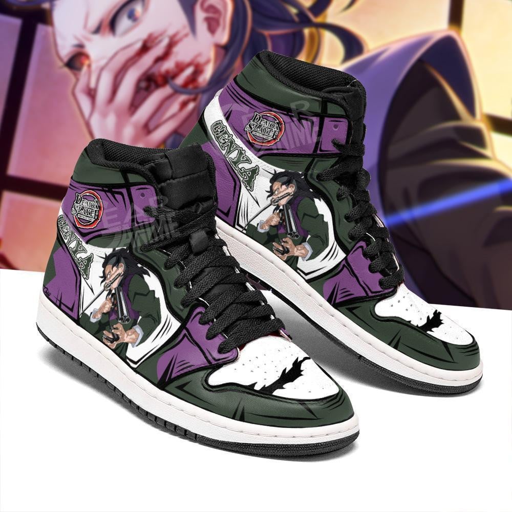 Genya Shinazugawa JD1s Sneakers Anime Demon Slayer Shoes, Air Jordan Hightop