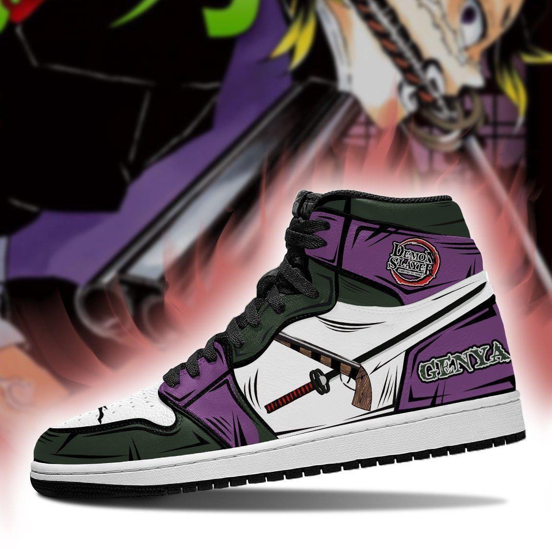 Genya Shinazugawa JD1s Sneakers Weapon Demon Slayer Anime Shoes, Air Jordan Hightop