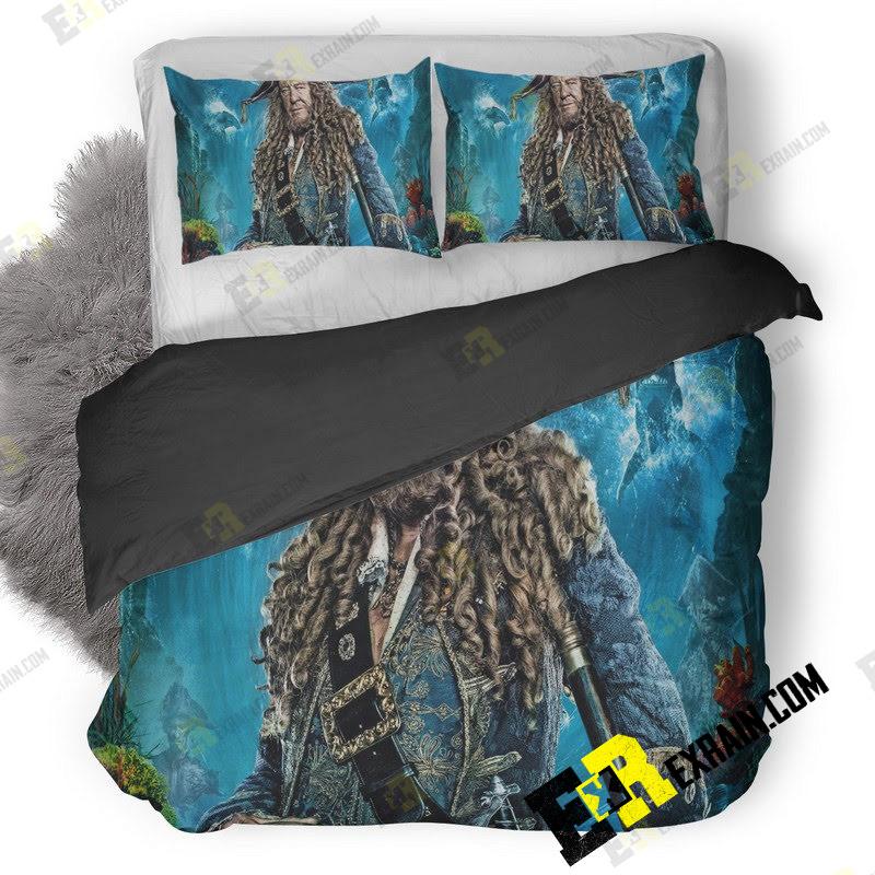 Geoffrey Rush In Pirates Of The Caribbean Dead Men Tell No Tales Movie Hd 3D Customized Duvet Cover Bedding Set
