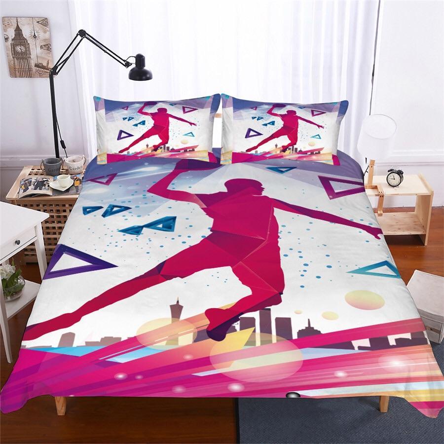 Geometric Basketball 3D Customized Duvet Cover Bedding Set