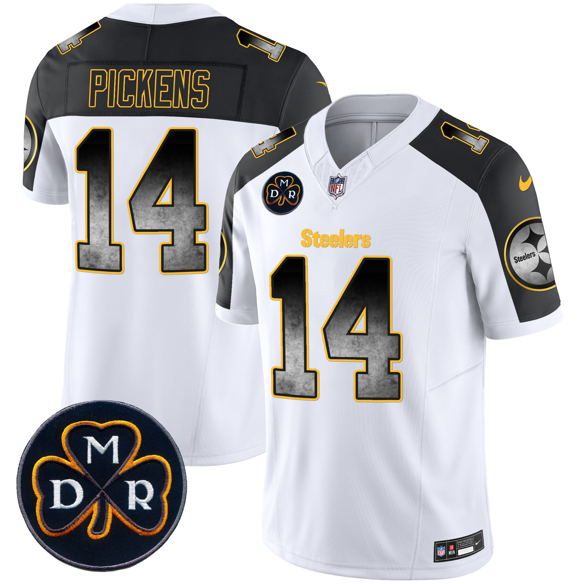 George Pickens Men's Pittsburgh Steelers DMR Patch Arch Smoke Vapor Limited Inverted Jersey - All Stitched
