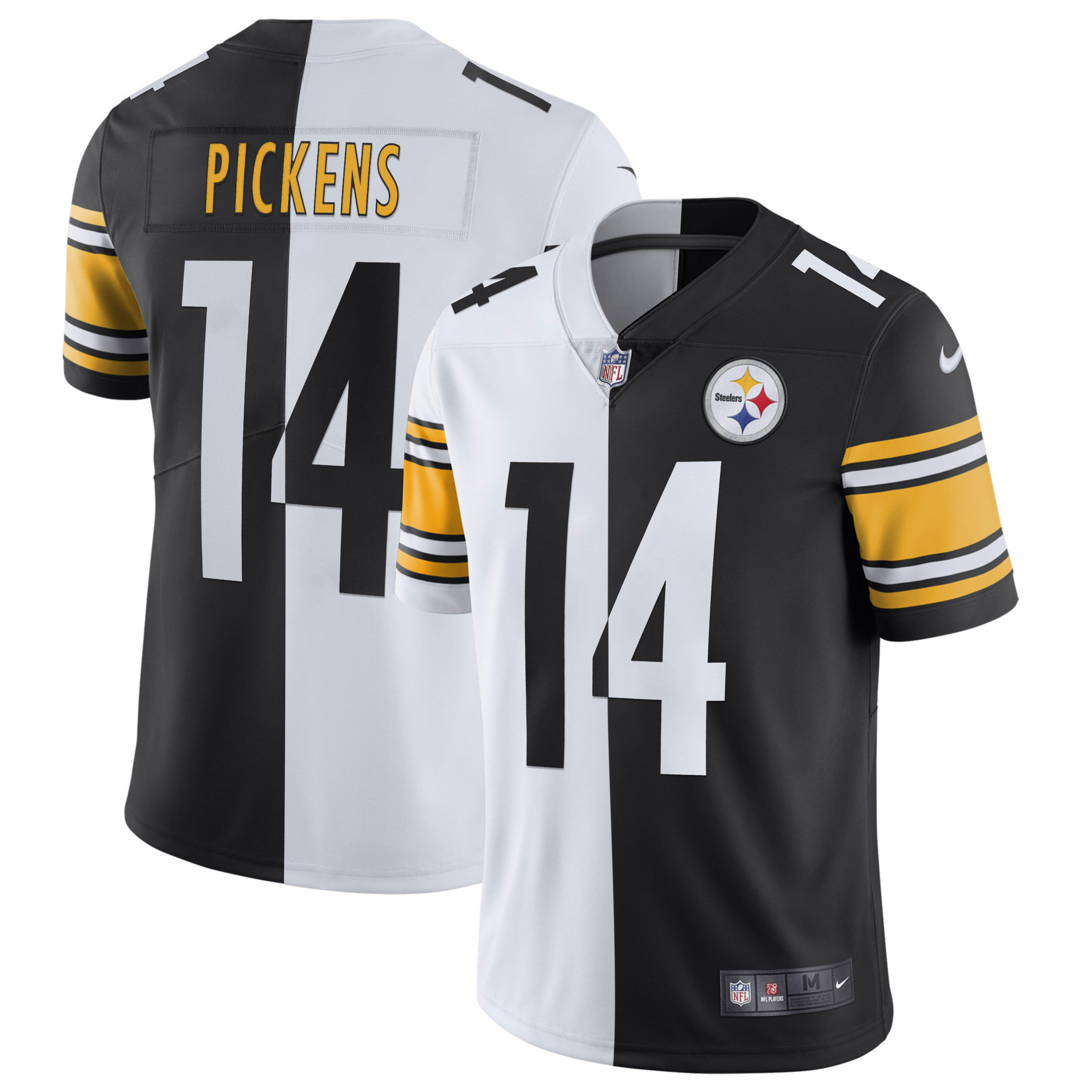 George Pickens Men's Pittsburgh Steelers Gold & Split Jersey - All Stitched