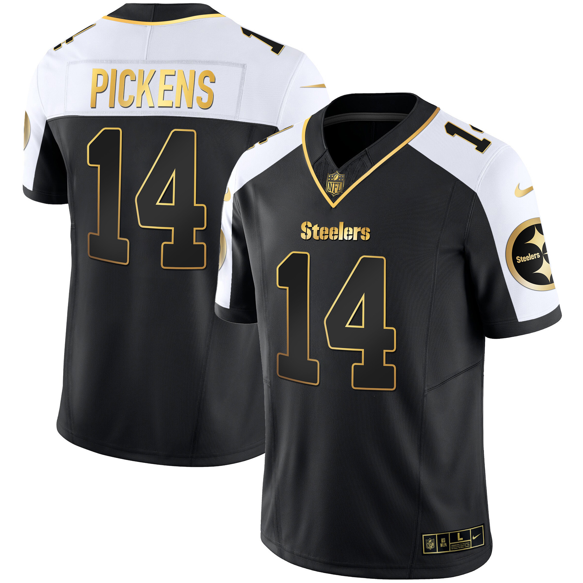 George Pickens Men's Pittsburgh Steelers Gold Vapor V2 Alternate Jersey - All Stitched
