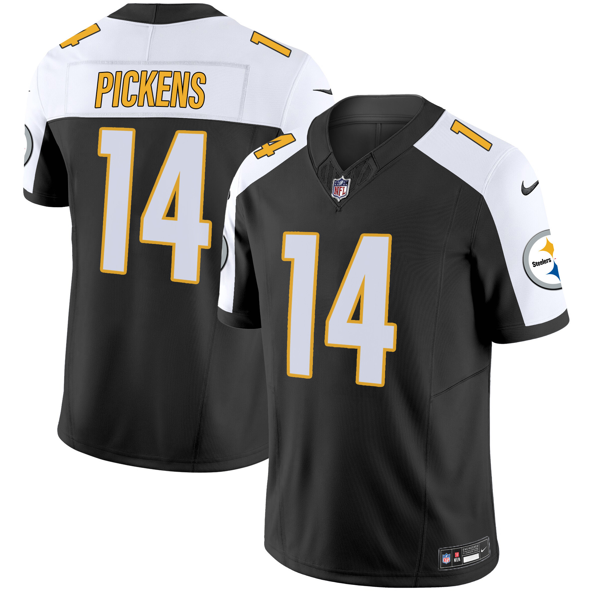 George Pickens Men's Pittsburgh Steelers Vapor Limited V2 Black Alternate Jersey - All Stitched