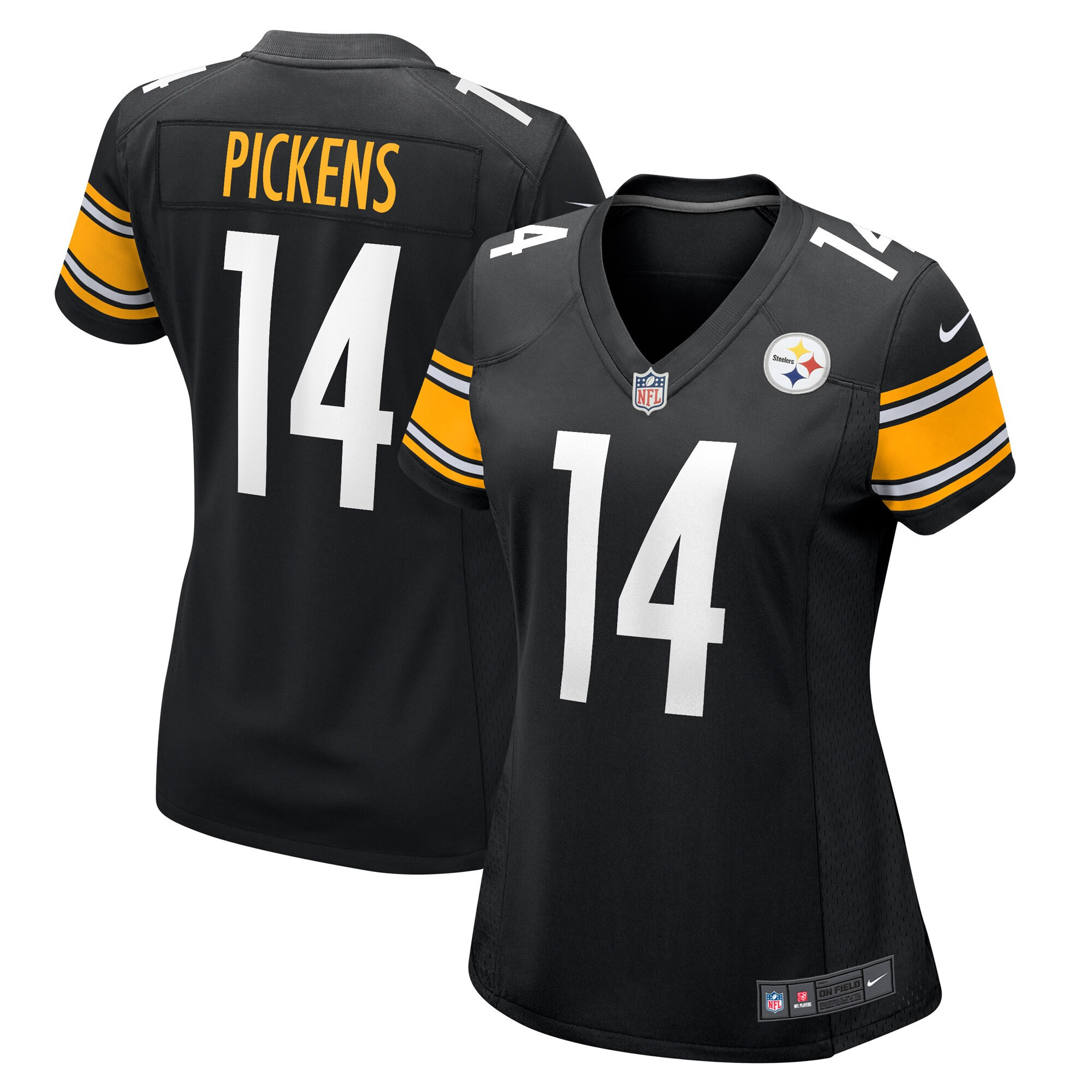 George Pickens Pittsburgh Steelers 2022 NFL Draft First Round Pick Game - Black Jersey - All Stitched