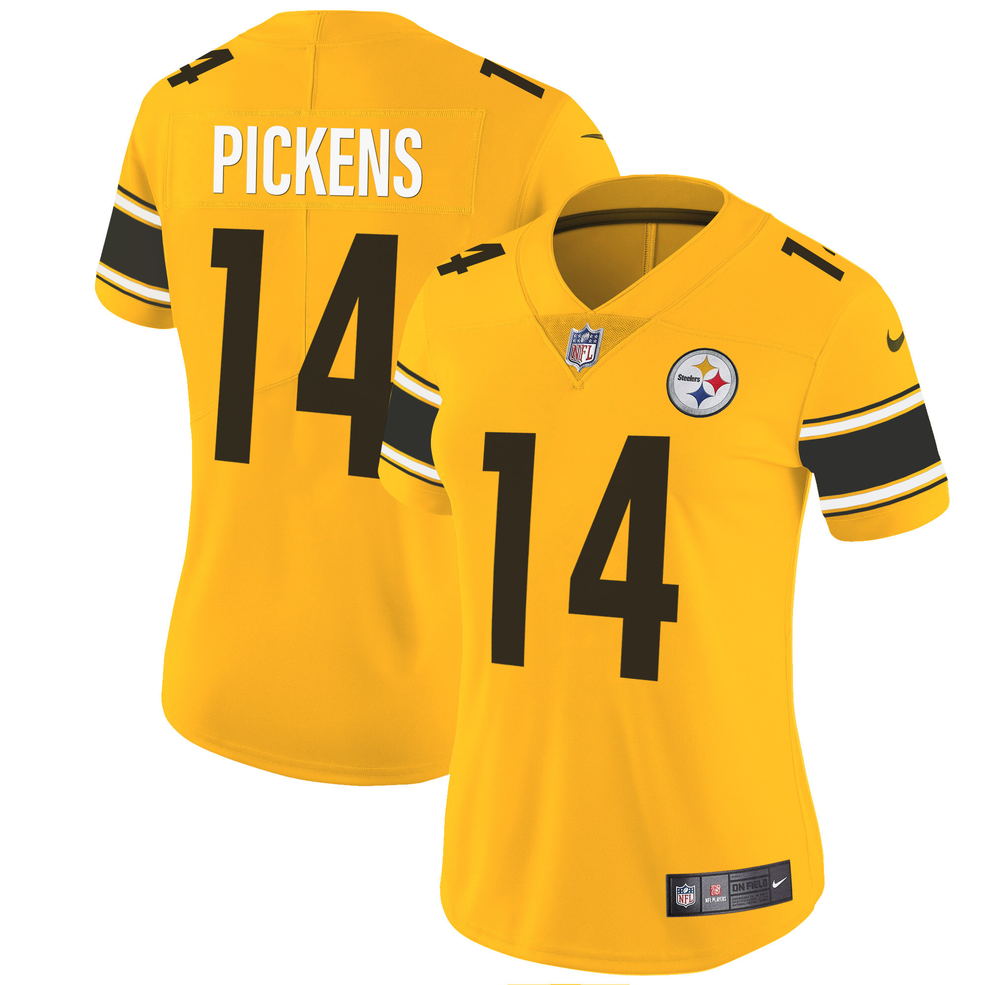 George Pickens Women's Pittsburgh Steelers Vapor Limited Gold Jersey - All Stitched
