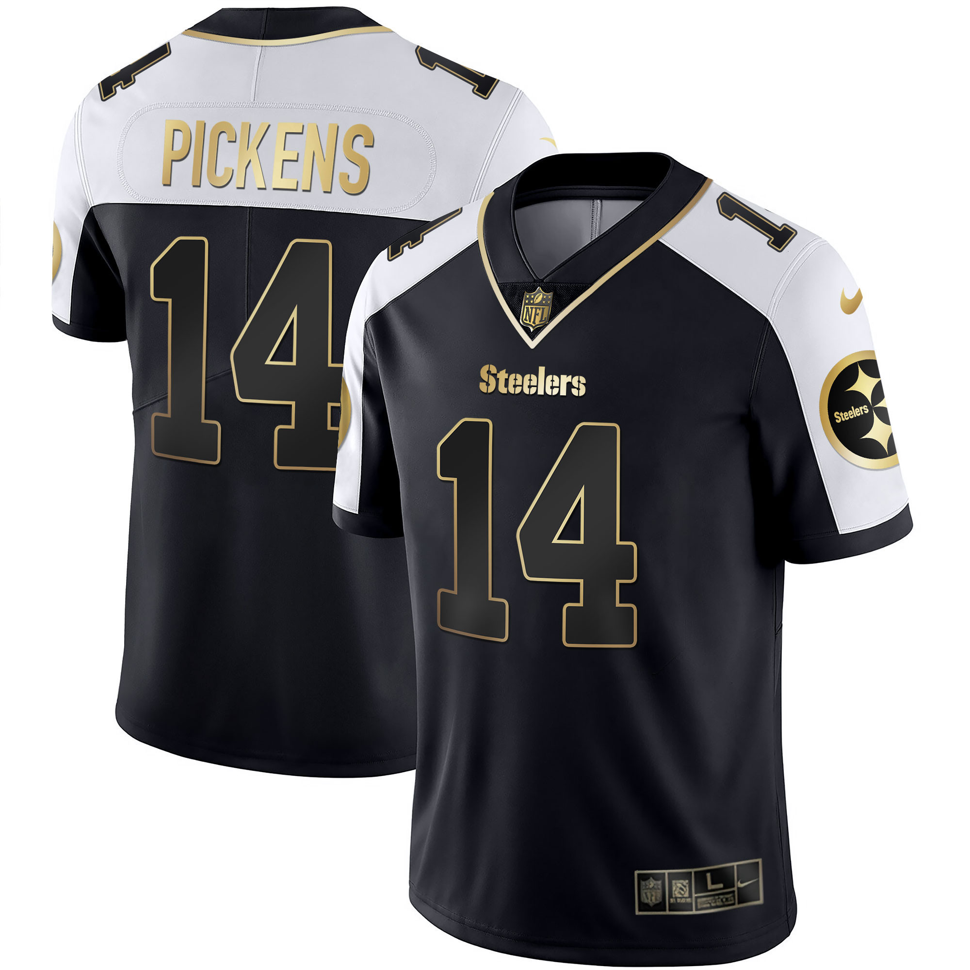 George Pickens Youth's Pittsburgh Steelers Gold & Split Alternate Jersey - All Stitched