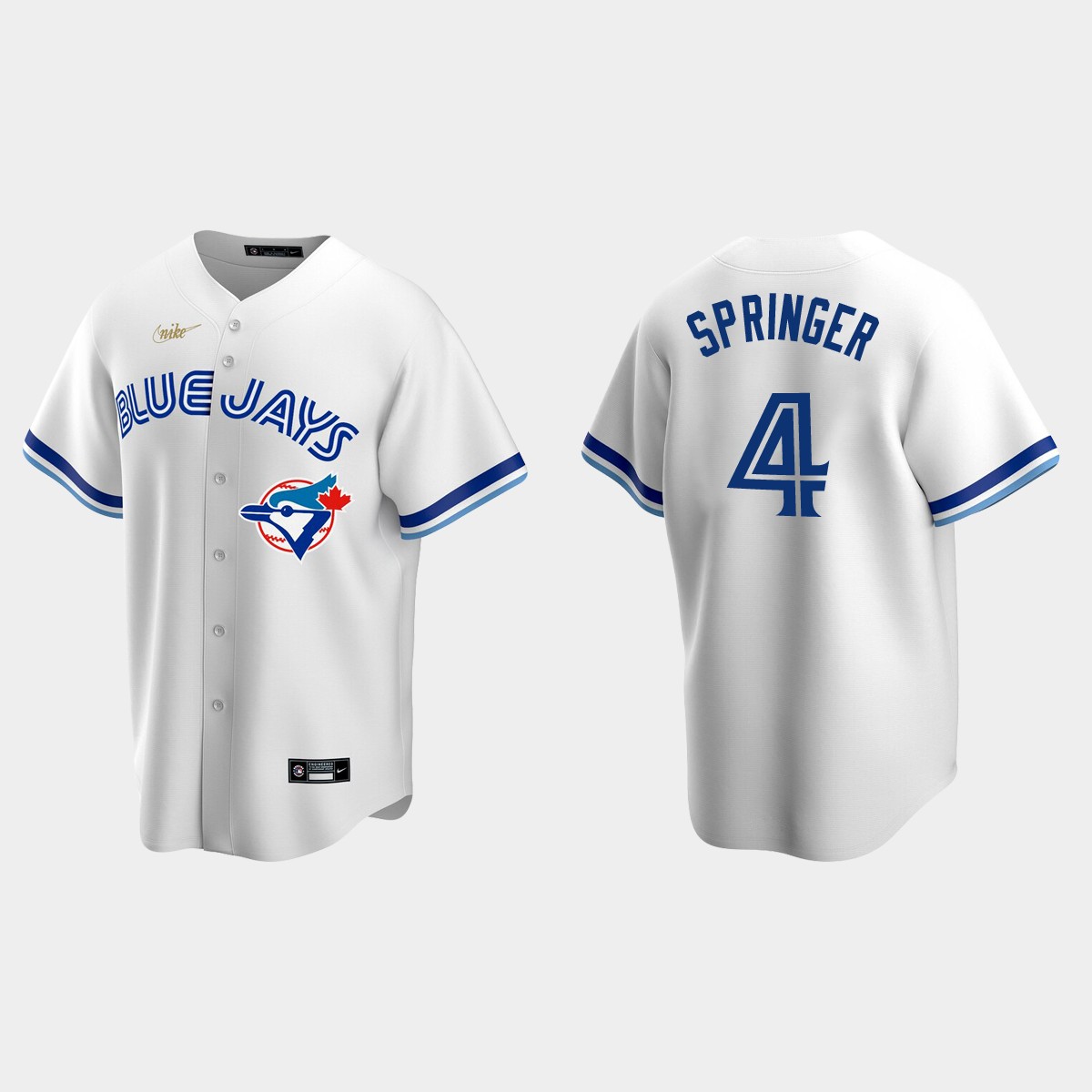 George Springer #4 Toronto Blue Jays Cooperstown Collection Home Jersey - White