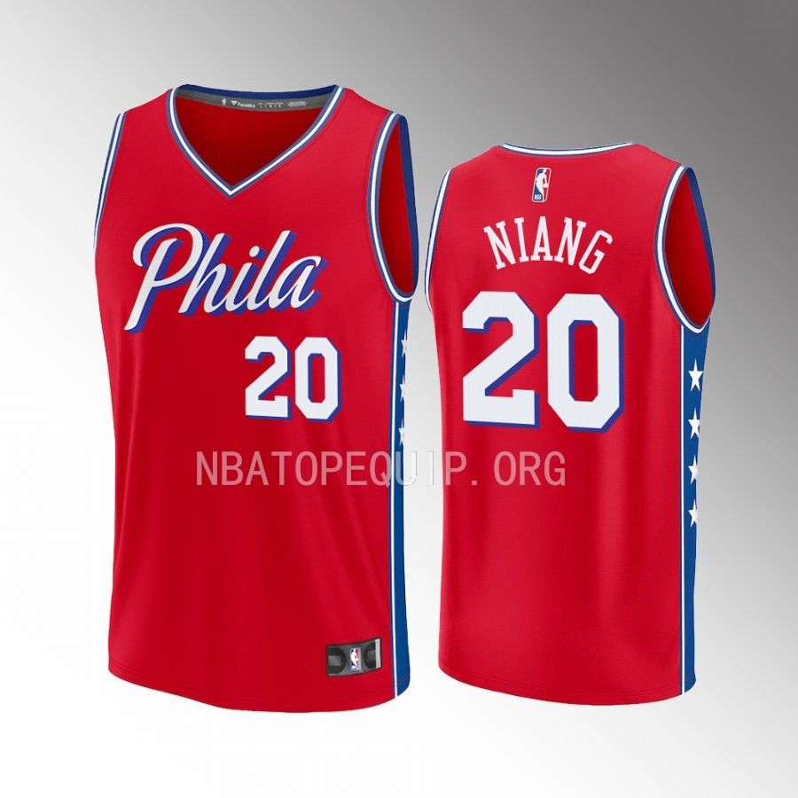 Georges Niang 76ers #20 Red Jersey Fast Break Fast Break Player 2022-23 Statement Edition