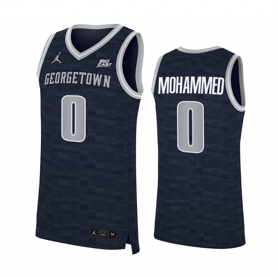 Georgetown Hoyas Aminu Mohammed Jersey 2022 College Navy Uniform