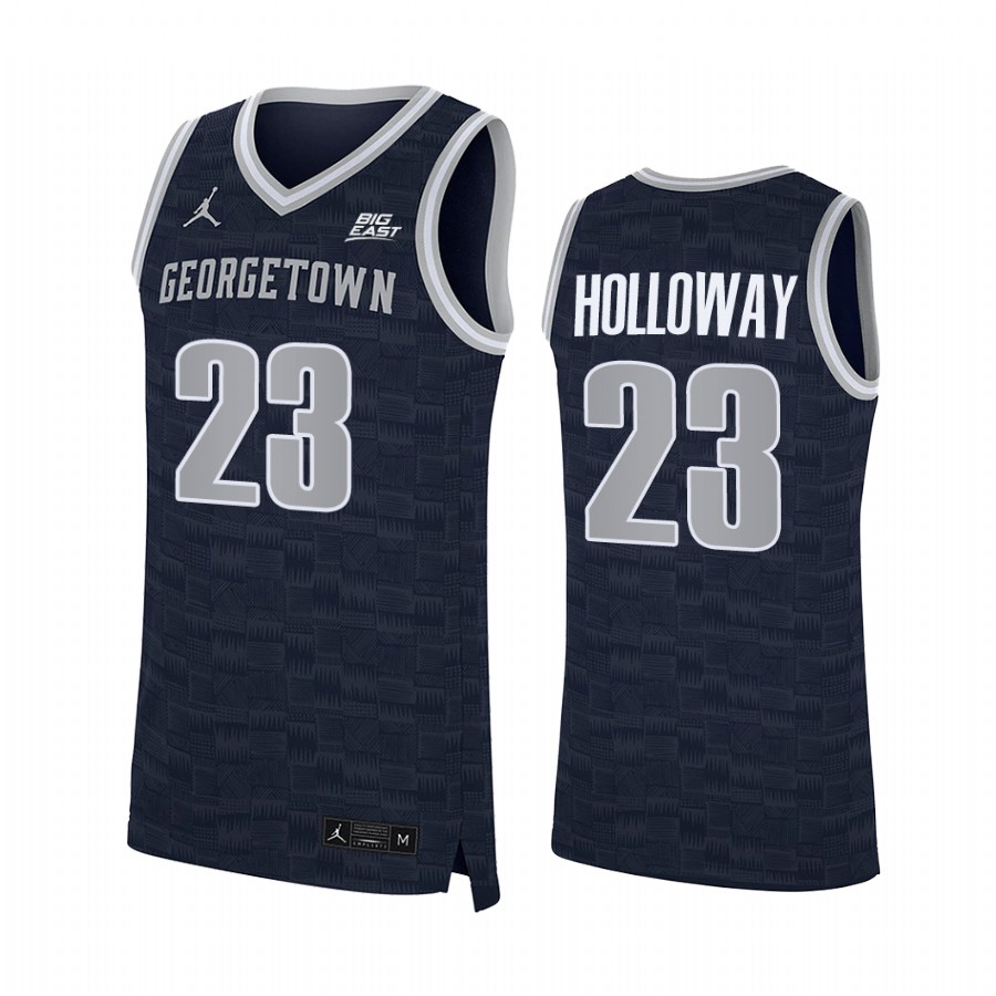 Georgetown Hoyas Collin Holloway Jersey 2022 College Navy Uniform