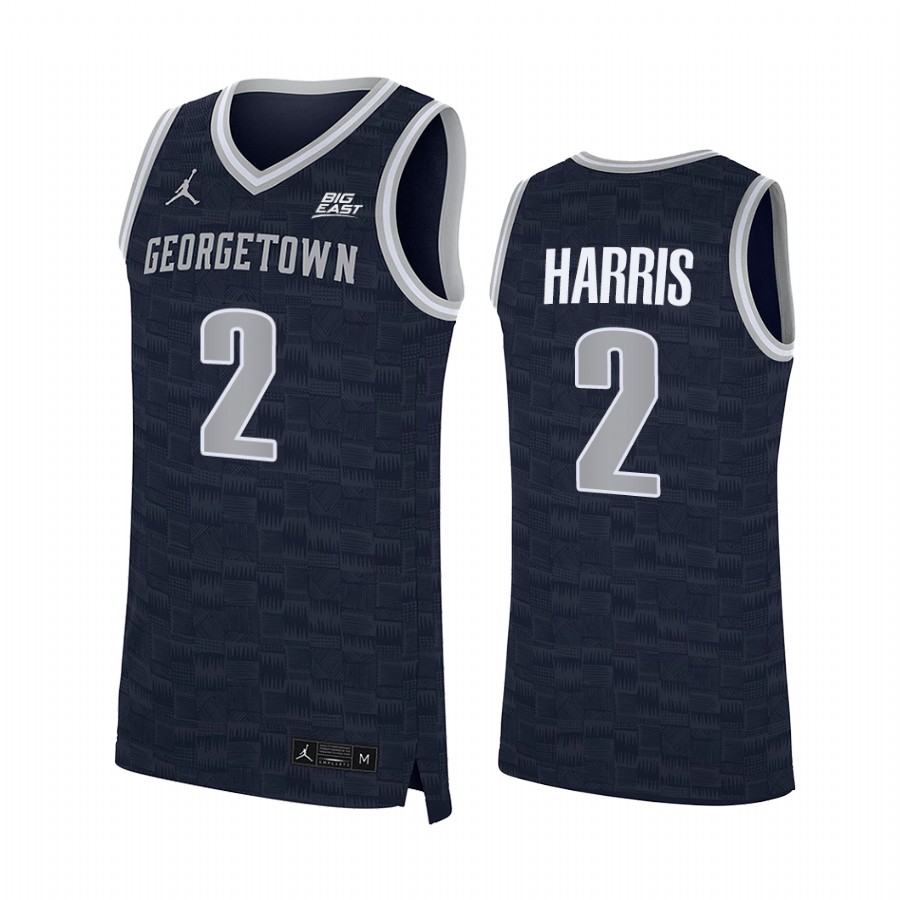 Georgetown Hoyas Dante Harris Jersey 2022 College Navy Uniform