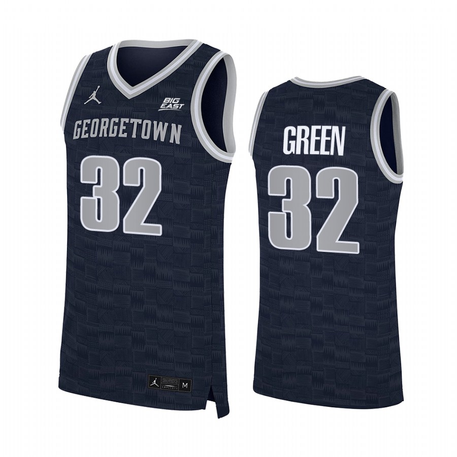 Georgetown Hoyas Jeff Green Jersey College Navy Alumni Uniform