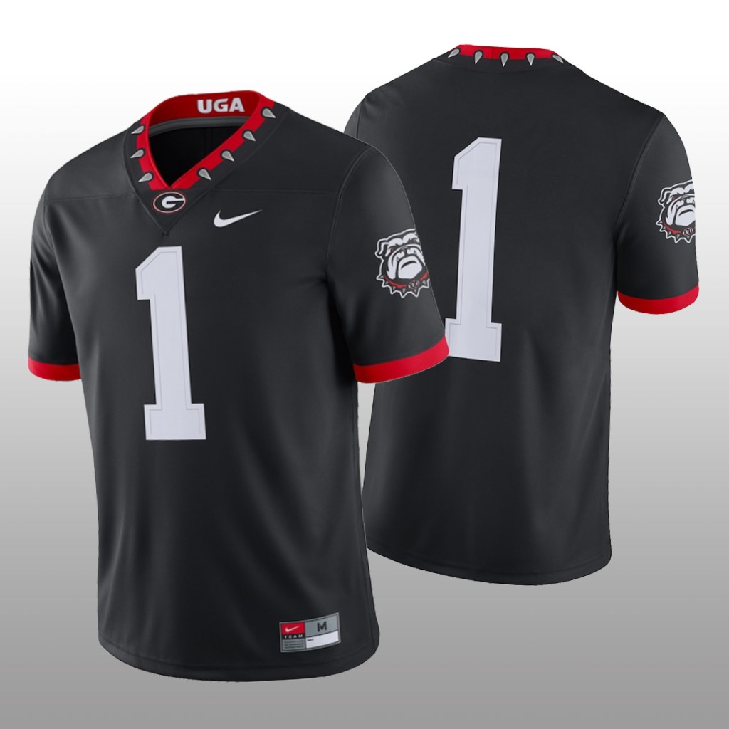 Georgia Bulldogs #1 College Alternate Game Black Jersey