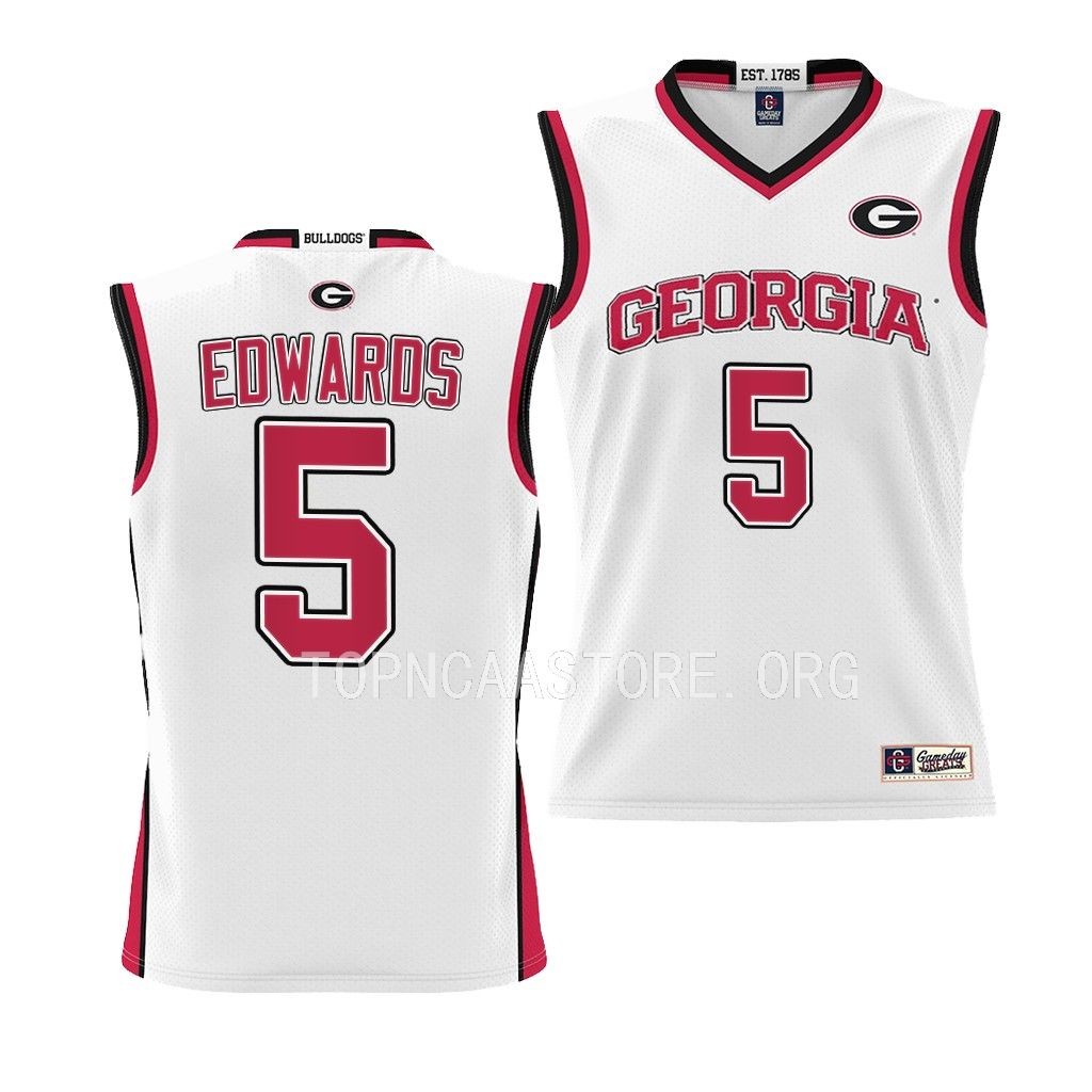 Georgia Bulldogs Anthony Edwards Pick-A-Player College Jersey Youth White
