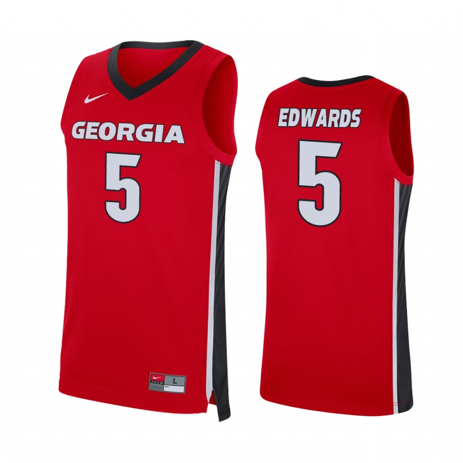Georgia Bulldogs Anthony Edwards Red College Jersey
