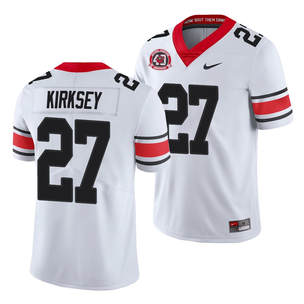 Georgia Bulldogs Austin Kirksey White College Men's 40th Anniversary Alternate Jersey