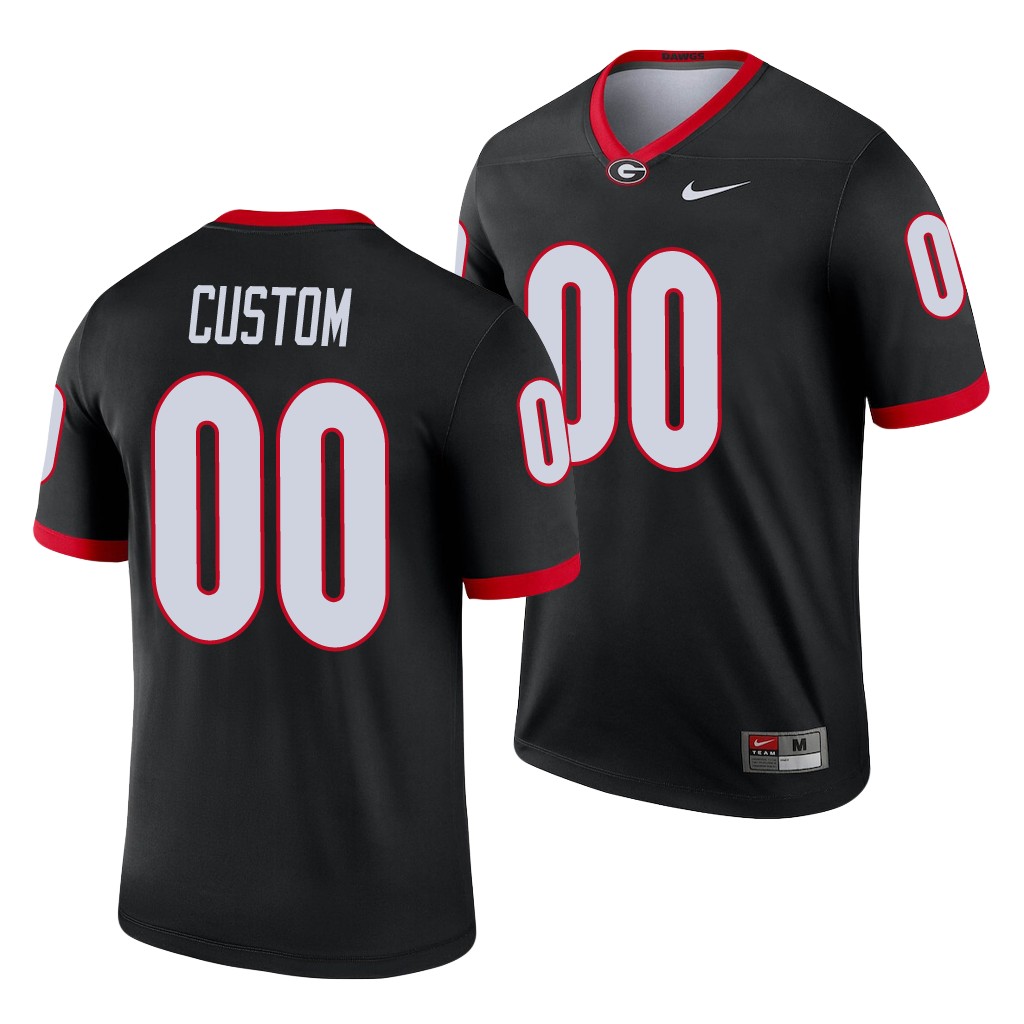 Georgia Bulldogs Custom 00 Black Legend Alternate Jersey Men's