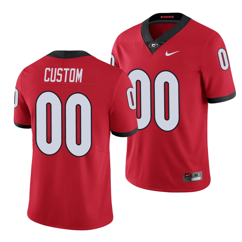 Georgia Bulldogs Custom 00 Red Limited Jersey Men's