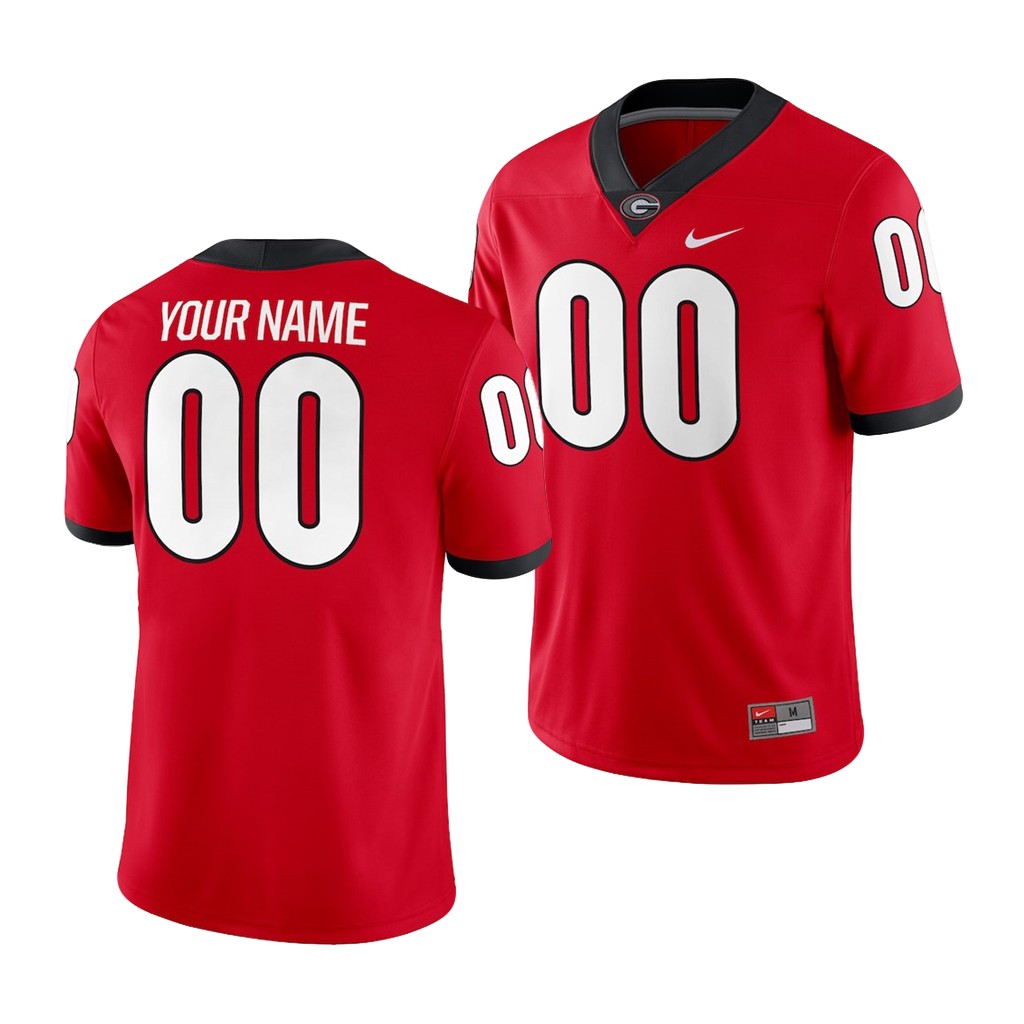 Georgia Bulldogs Custom Men's Red College 2018 Game Jersey