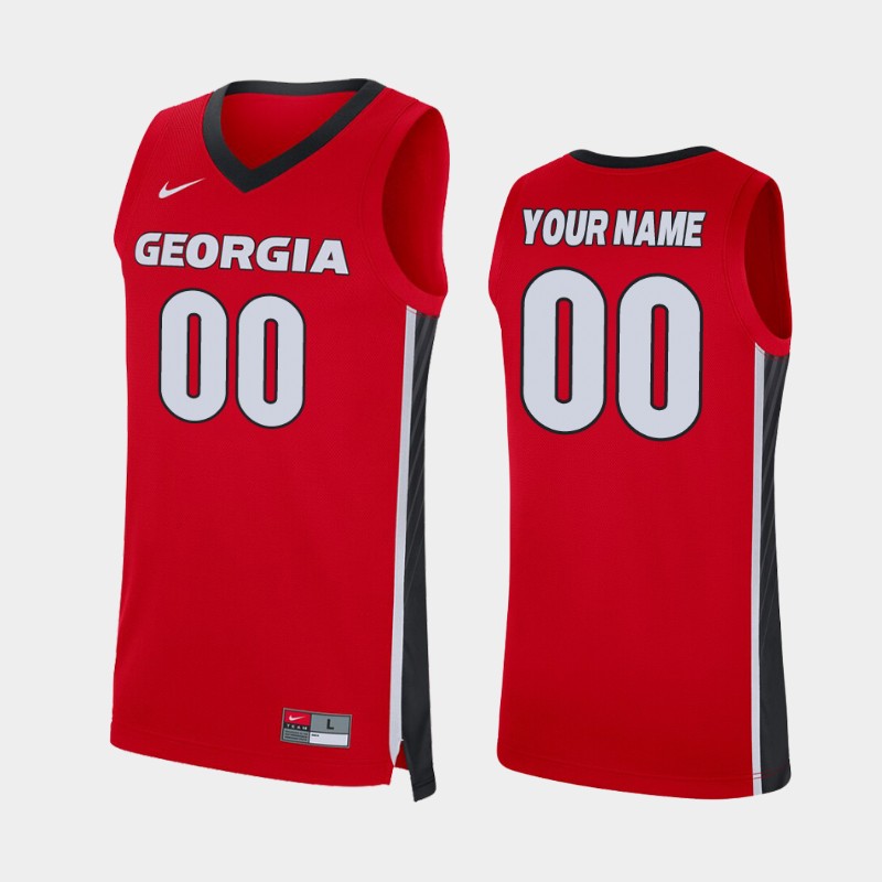 Georgia Bulldogs Custom Red 2019-20 Men's College Jersey