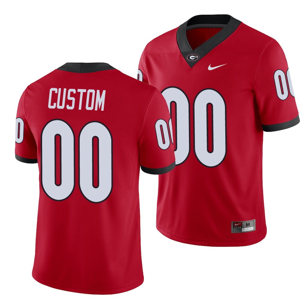 Georgia Bulldogs Custom Red College Men's Alumni Player Jersey