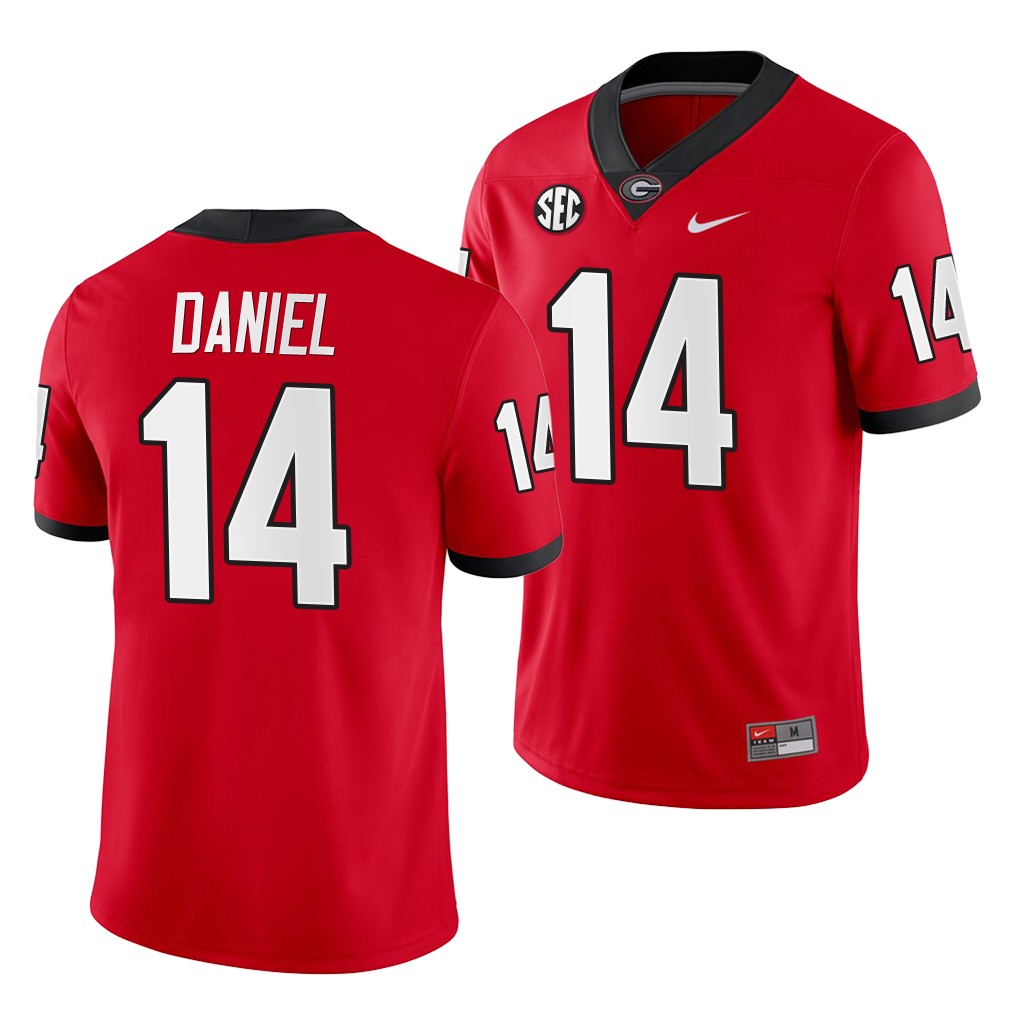 Georgia Bulldogs D.J. Daniel Red Home Game Jersey NCAA