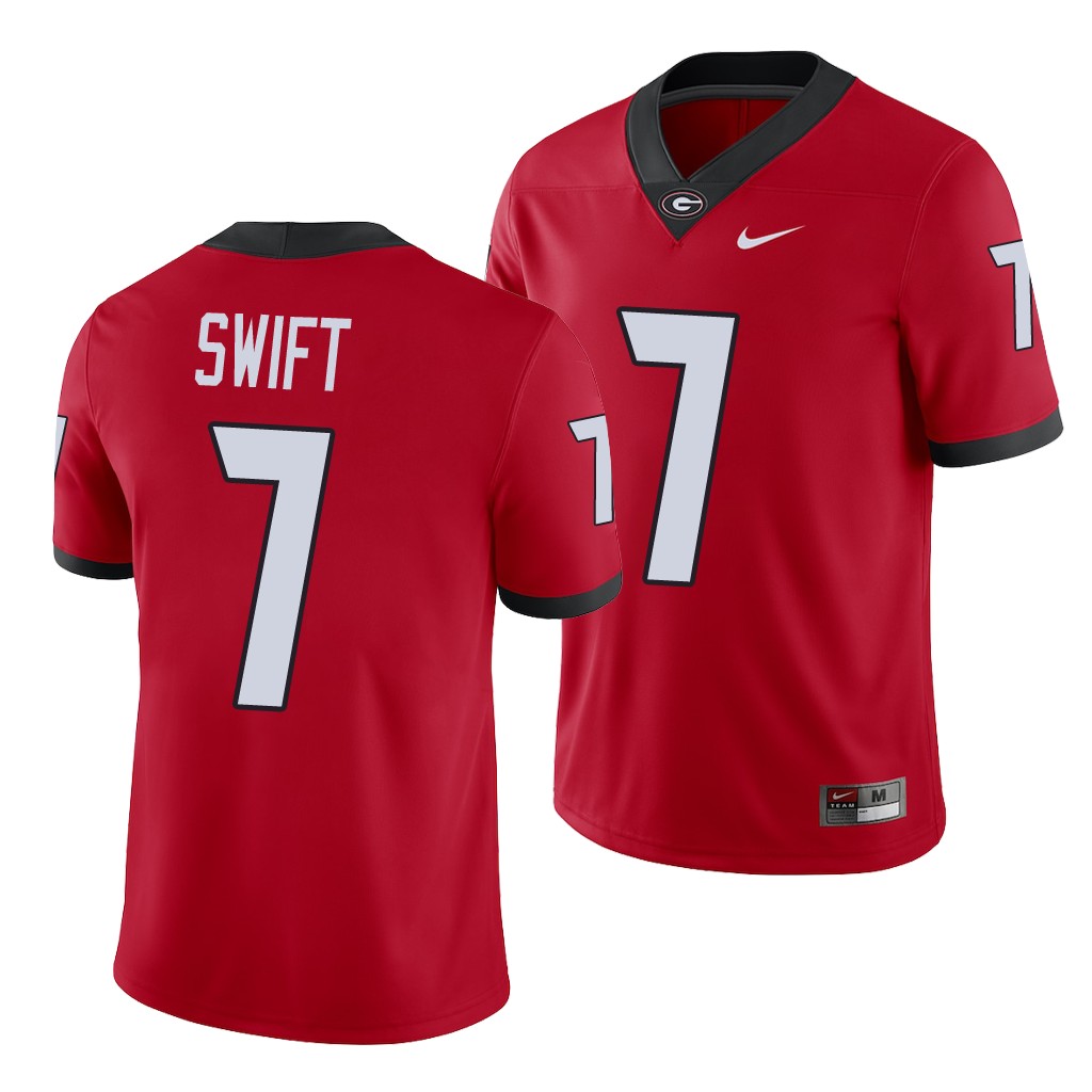Georgia Bulldogs D'Andre Swift Red College Men's Alumni Player Jersey
