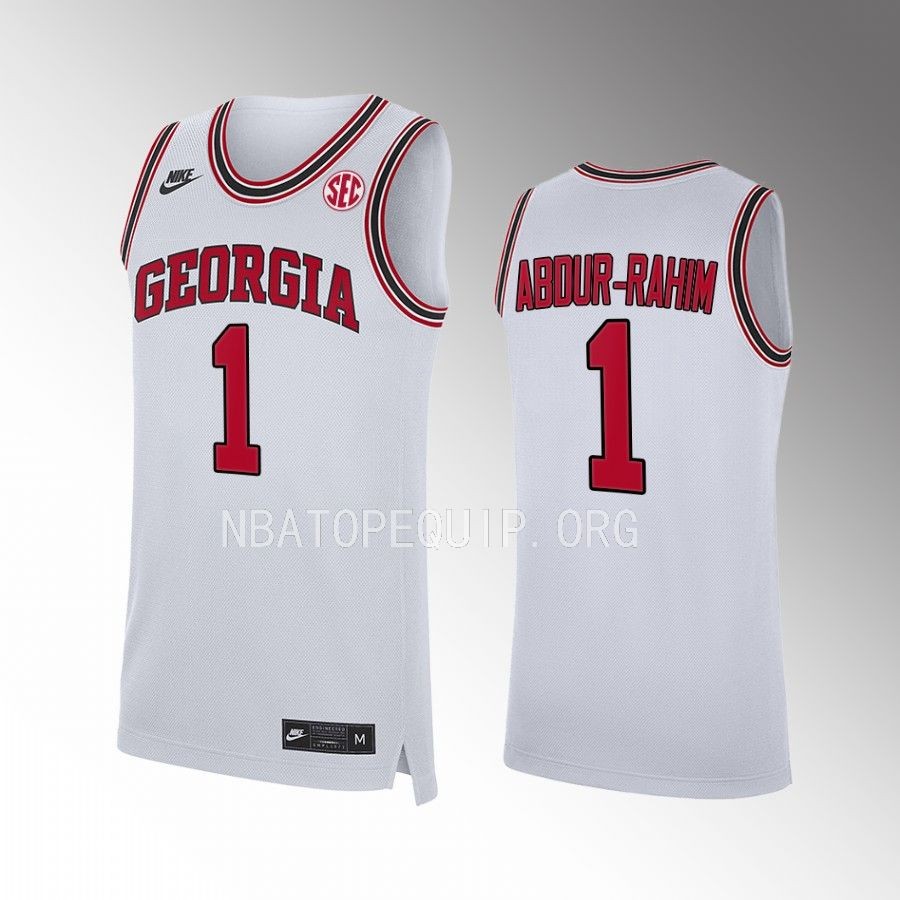 Georgia Bulldogs Jabri Abdur-Rahim Jersey 2022-23 Home White Uniform