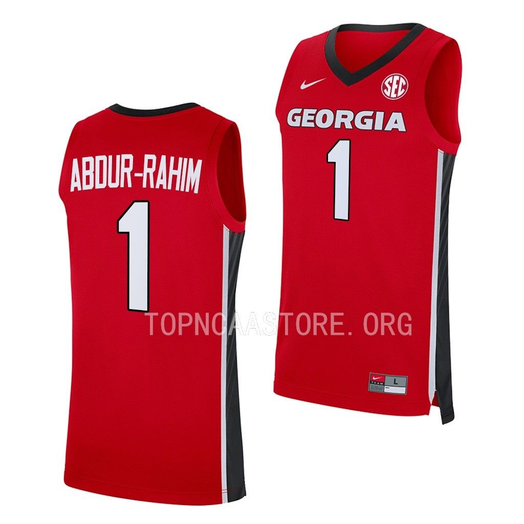 Georgia Bulldogs Jabri Abdur-Rahim Red #1 Jersey 2022-23 Away