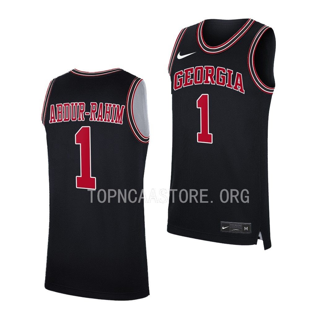 Georgia Bulldogs Jabri Abdur-Rahim Throwback College uniform Black #1 Jersey 2022-23