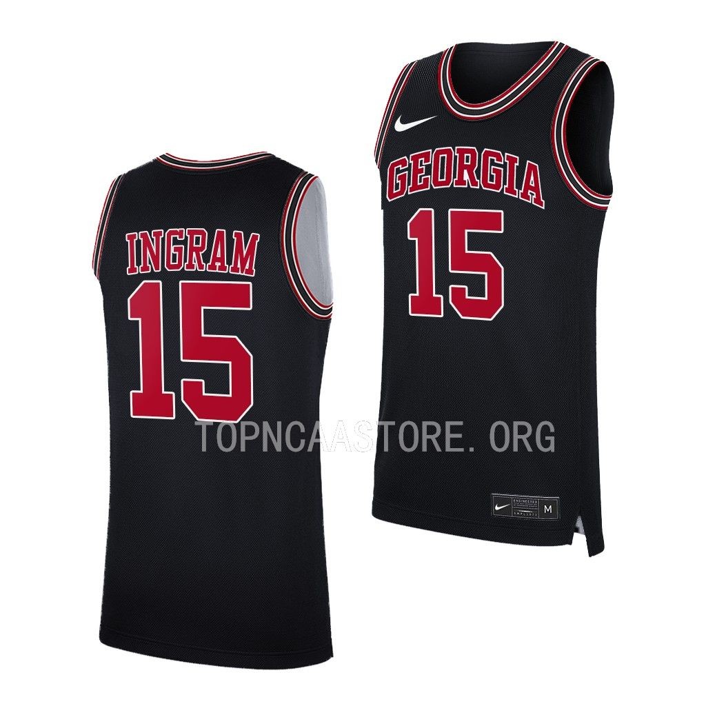 Georgia Bulldogs Jailyn Ingram Throwback College uniform Black #15 Jersey 2022-23