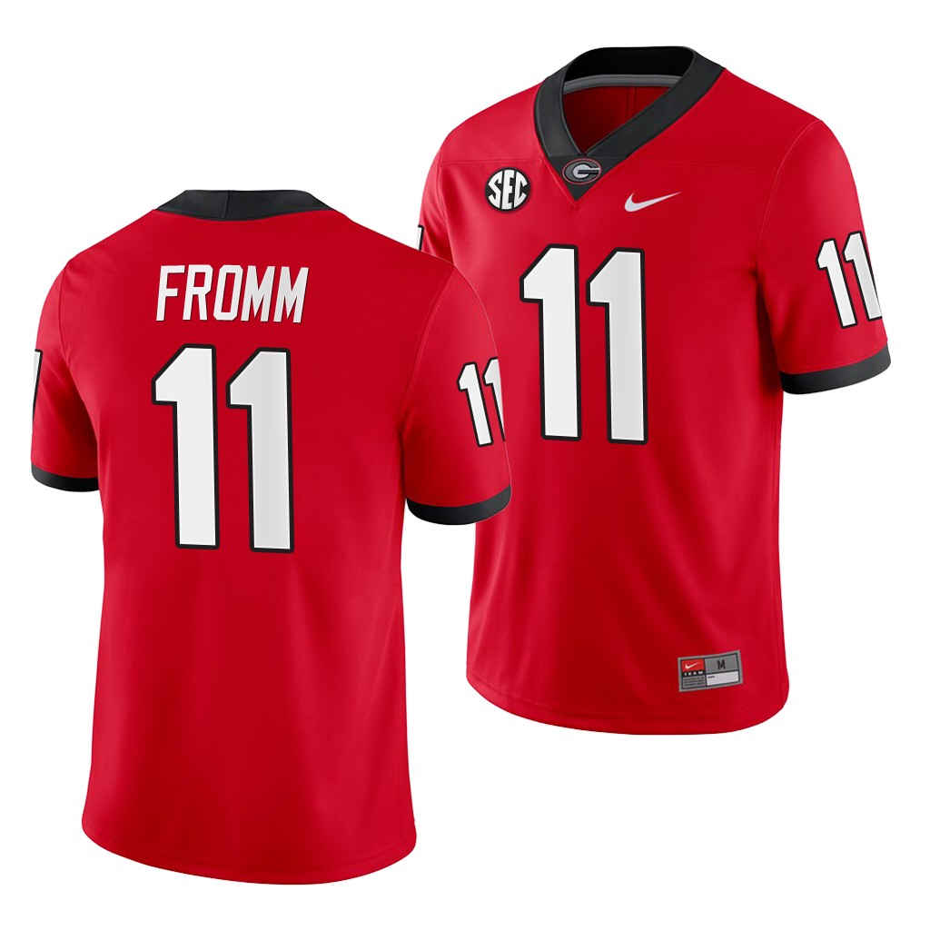 Georgia Bulldogs Jake Fromm Red Home Game Jersey NCAA