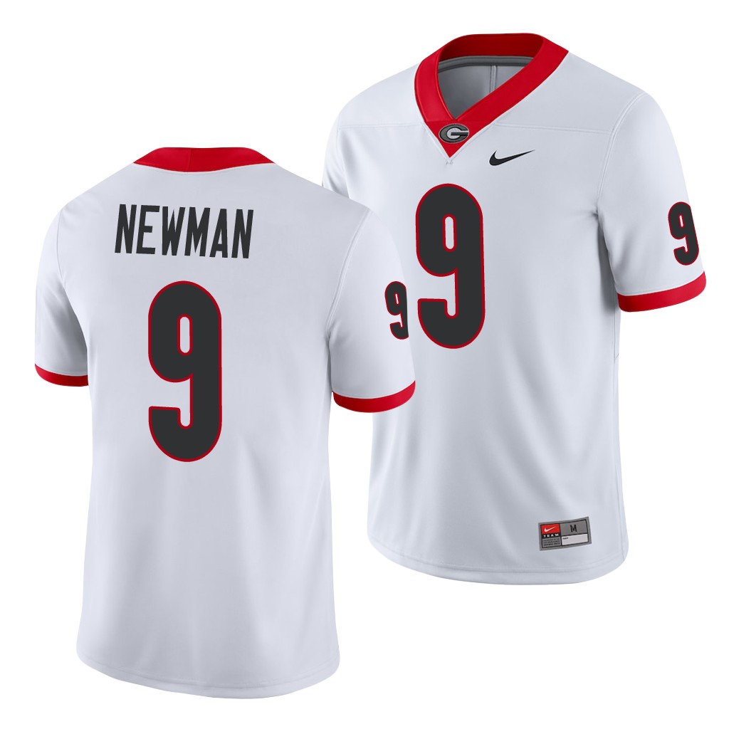 Georgia Bulldogs Jamie Newman White Game Men's College Jersey