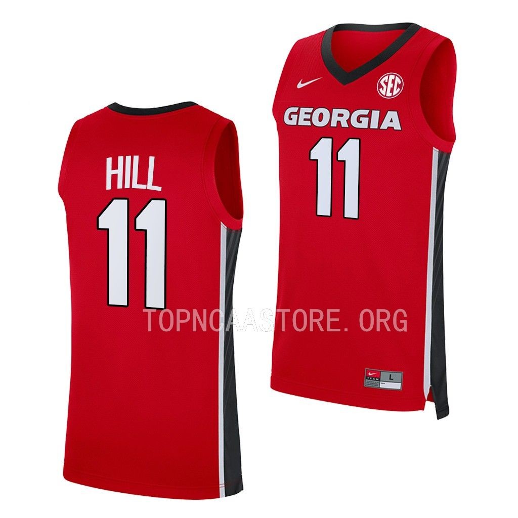 Georgia Bulldogs Justin Hill Red #11 Jersey 2022-23 Away