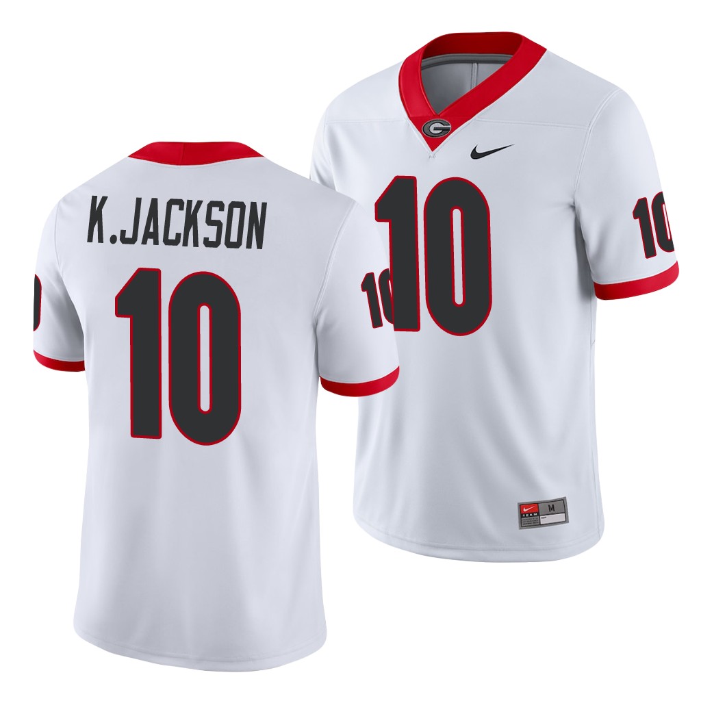 Georgia Bulldogs Kearis Jackson White Game Men's College Jersey