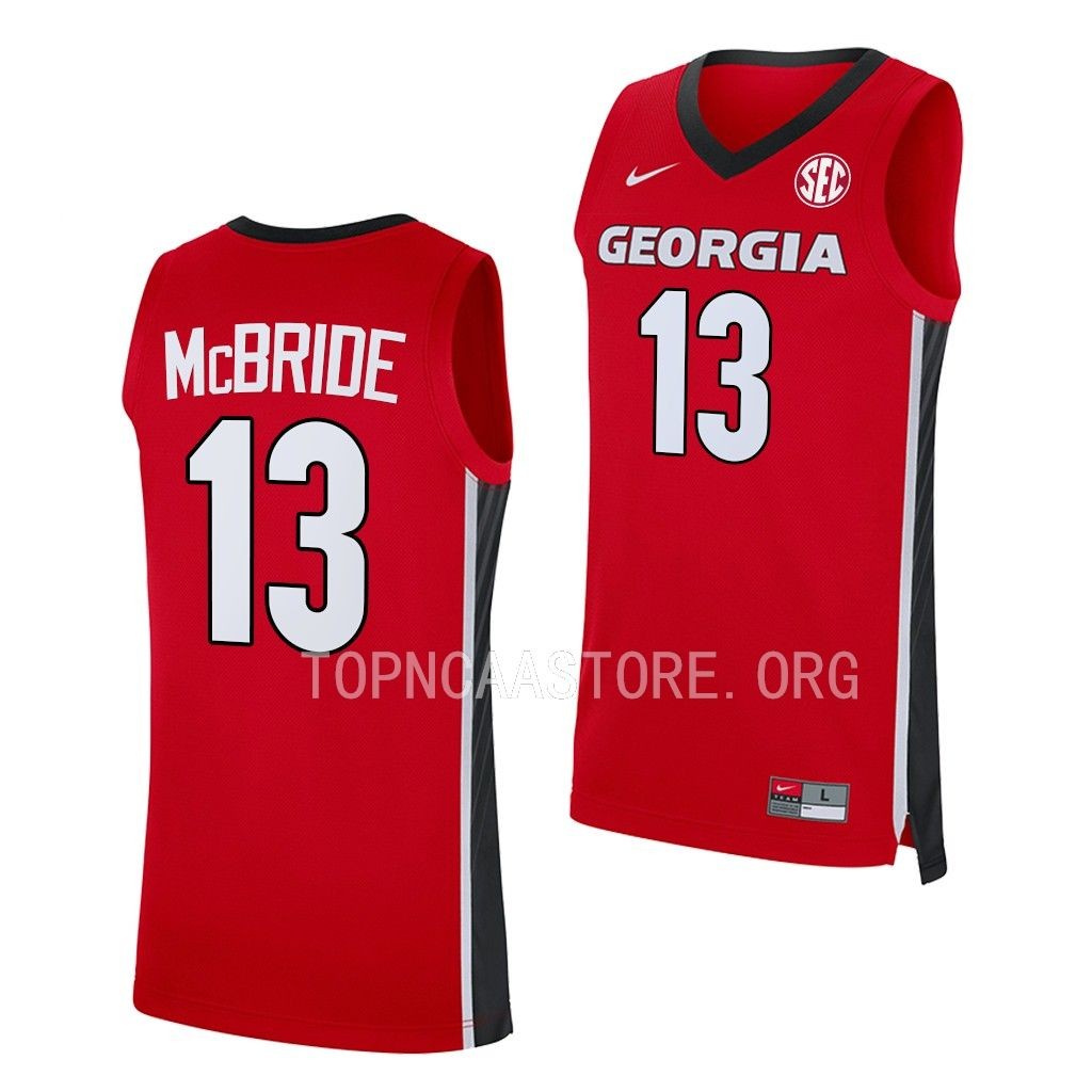 Georgia Bulldogs Mardrez McBride Red #13 Jersey 2022-23 Away