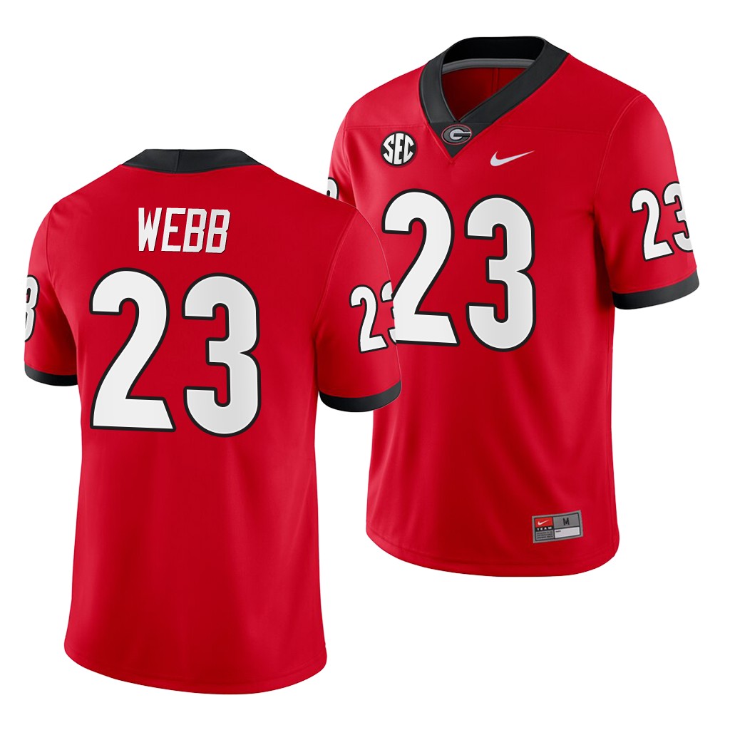 Georgia Bulldogs Mark Webb Red Home Game Jersey NCAA