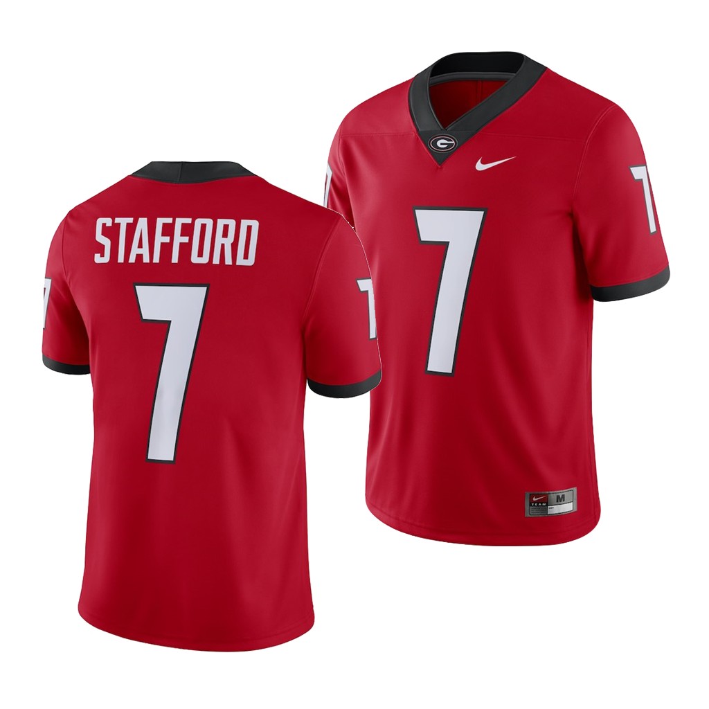 Georgia Bulldogs Matthew Stafford Men's Red Alumni Game Player Jersey