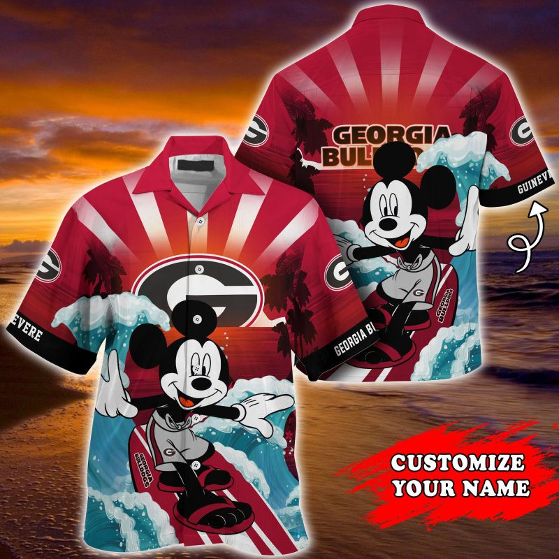 Georgia Bulldogs NCAA Summer Customized Hawaiian Shirt
