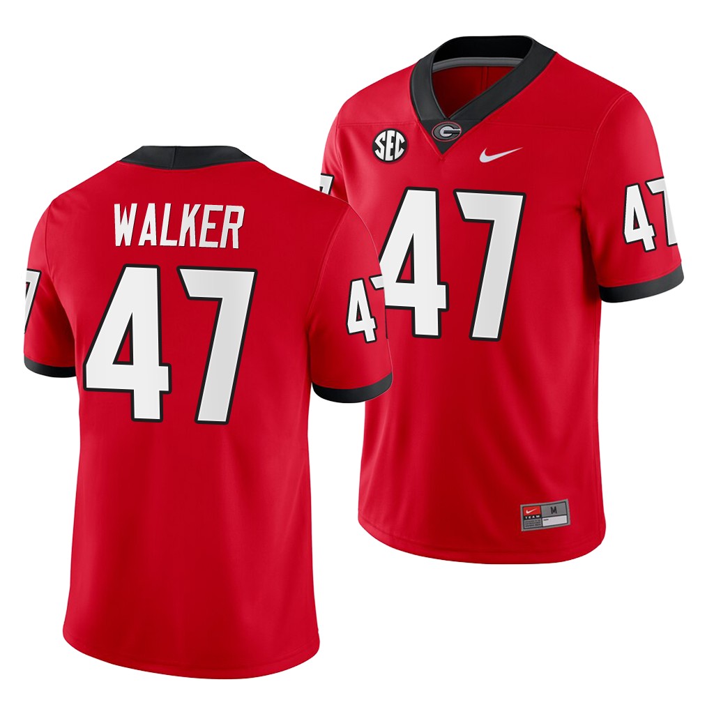 Georgia Bulldogs Payne Walker Red Home Game Jersey NCAA