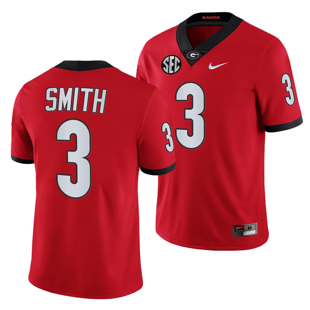 Georgia Bulldogs Roquan Smith 3 Red Jersey Men College NFL Alumni Uniform
