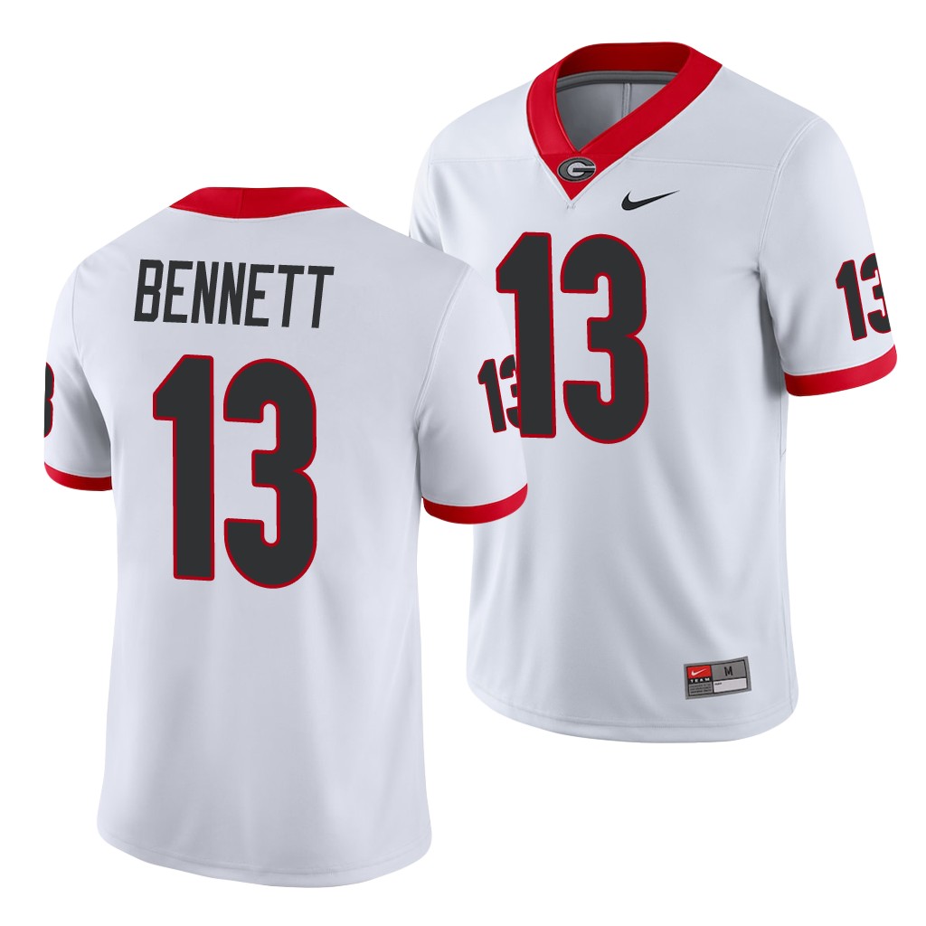 Georgia Bulldogs Stetson Bennett White Game Men's College Jersey