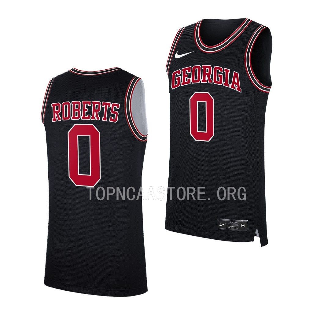 Georgia Bulldogs Terry Roberts Throwback College uniform Black #0 Jersey 2022-23