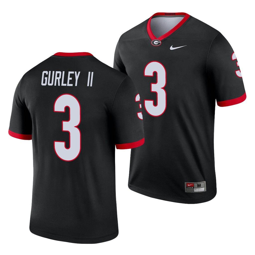Georgia Bulldogs Todd Gurley II 3 Black Legend Alternate Jersey Men's